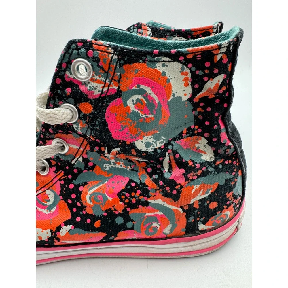 Converse Chuck Taylor All Star High Top Floral Polka Dot Sneakers 654210F 4.5Y
